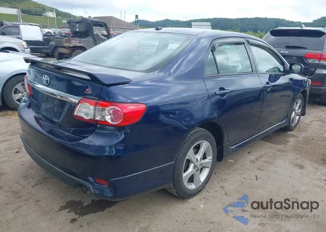 2011 Toyota Corolla S z USA, uszkodzony, nr VIN 2T1BU4EE5BC629044